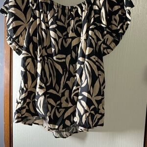 Terra & Sky Off-Shoulder Floral Top Size 0X NWT